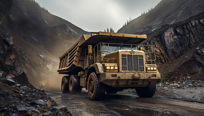 haul truck at coal mining site