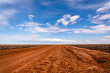 Fototapeta  - Deserted road in outback NSW