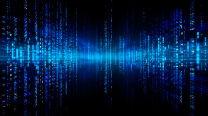 digital data concept with binary code