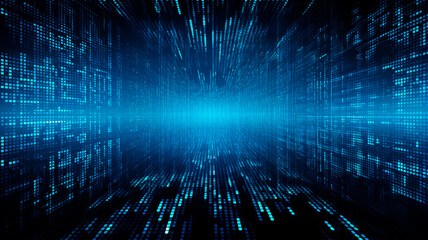 digital data concept with binary code
