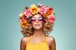 © Jorge Ferreiro - beautiful woman dressed in floral hat