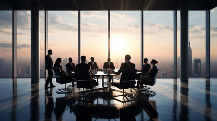 Canvas Print - business people in meeting