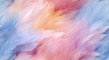 Blur Bird Chickens Feather Texture For Background Abstract, Soft Color Of Art Design.