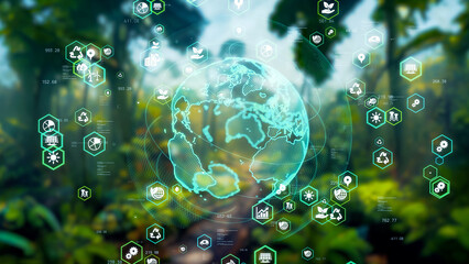 Aufkleber - Environmental technology concept. Sustainable development goals. SDGs.