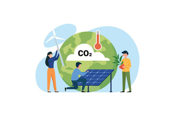 Decarbonisation with reducing CO2 emissions to stop climate change and global warming