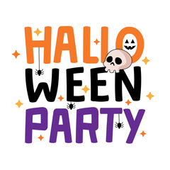 Sticker - halloween party words