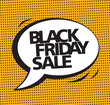Black friday sale. Vector speech bubble