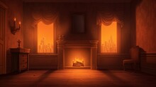 A Gradient Background Resembling The Warm, Golden Glow Of A Candlelit Room