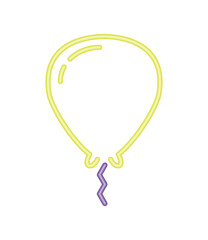 helium neon balloon yellow icon