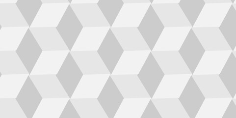 Wall Mural - Abstract geometric structure mosaic and tile square background with cubes pattern. Seamless geometric pattern abstract background. abstract cubes geometric white and gray color hexagon technology.