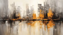 Yellow Gray Abstract Silver White Gold Black Orange Color Palette Waterways Contemporary Syndicate Golden Hues