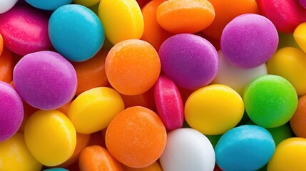   Rainbow-colored candies