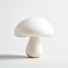 A White Mushroom With Orange Spots
