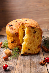 Wall Mural - Panettone with fruits- Italian christmas cake