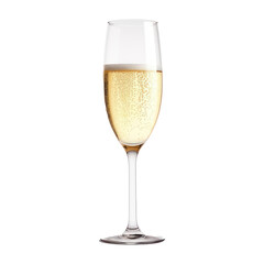 Wall Mural - Glass of champagne isolated on transparent background,Transparency 