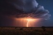 Witness the awe-inspiring might of a wild thunderstorm electrifying the sky. Generative AI