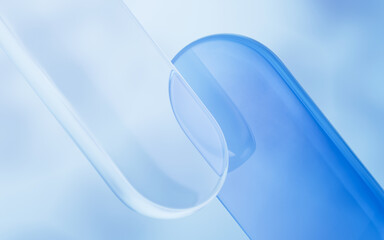 Abstract glass geometries background, 3d rendering.