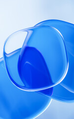 Abstract glass geometries background, 3d rendering.