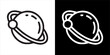 Illustration vector graphics of saturn icon