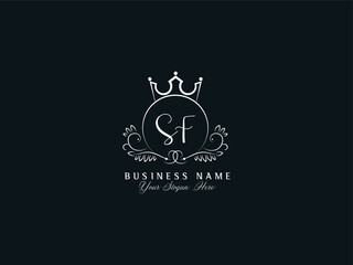 SF, sf Logo Letter, Minimalist Feminine Sf Logo For Your Luxury Shop