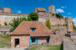 Außenansicht der Burg Lichtenberg in Lichtenberg. Departement Bas-Rhin in der Region Elsass in Frankreich