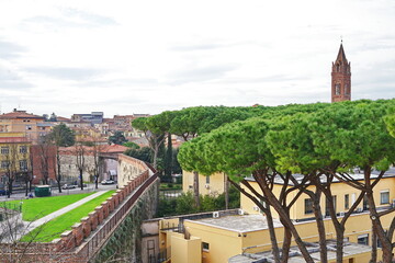 Wall Mural - Ancient city walls of Pisa, Tuscany, Italy