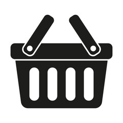 Canvas Print - Shopping basket icon - vector illustration