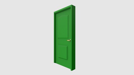 Sticker - isolated door illustration 3d rendering