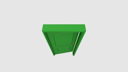 Sticker - isolated door illustration 3d rendering