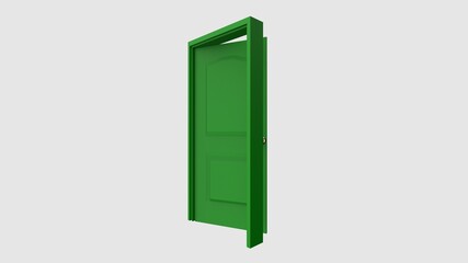 Sticker - isolated door illustration 3d rendering