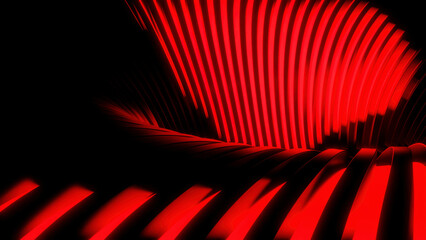 Wall Mural - 3d tunnel with stream of moving lines. design. abstract 3d tunnel moves with stripes on black backgr