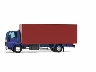 truck van transport isolated 3d rendering illustration on a white background