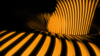 Wall Mural - 3d tunnel with stream of moving lines. design. abstract 3d tunnel moves with stripes on black backgr