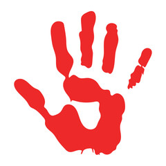 Poster - handprint paint color stain