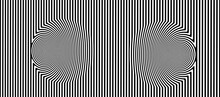 Illustration Of An Optical Illusion Black And White Background With Two Spinning Circles