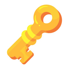 Sticker - key video game gold icon