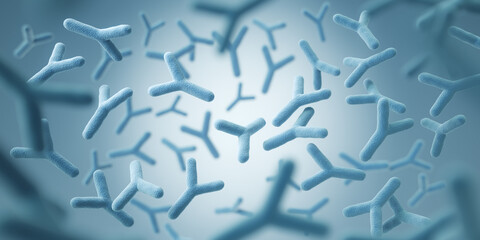 Wall Mural - microscopic of probiotics bacteria, lactobacillus bacteria 3d illustration.