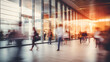 © Vimukthi - blurred image of walking  people in the airport