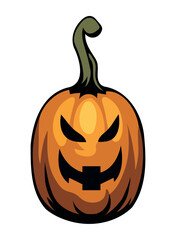 Sticker - halloween pumpkin scary