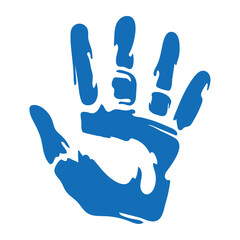 Poster - handprint paint color icon