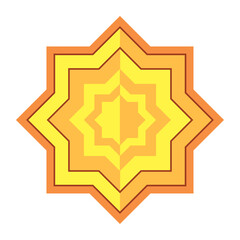 Poster - islamic star decoration icon