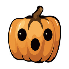 Sticker - halloween kawaii surprised pumpkin