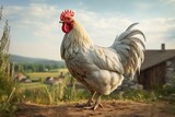 Fototapeta Zwierzęta - rooster on the farm