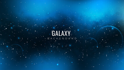 Wall Mural - galaxy background. bright nebula stars and planets. cosmos background. realistic space background.