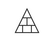 Finance concept. Build pyramid icon . Construction pyramid illustration.  pyramid diagram icon