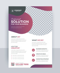 Wall Mural - Attractive shapes & colors corporate brand business flyer design concept. best quality business leaflet, modern flier