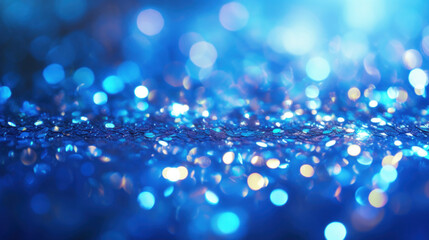 Wall Mural - Blue glitter in abstract background