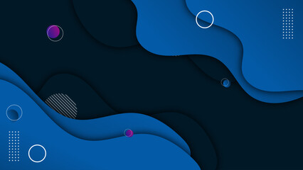Wall Mural - abstract blue space background, simple motion graphic wallpaper