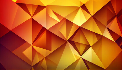 Wall Mural - Yellow orange red abstract background for design. Geometric shapes.  Ai generated image
