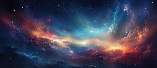 Wall Mural - galaxy space illustration stars black hole nebula spiral galaxy milky way planet